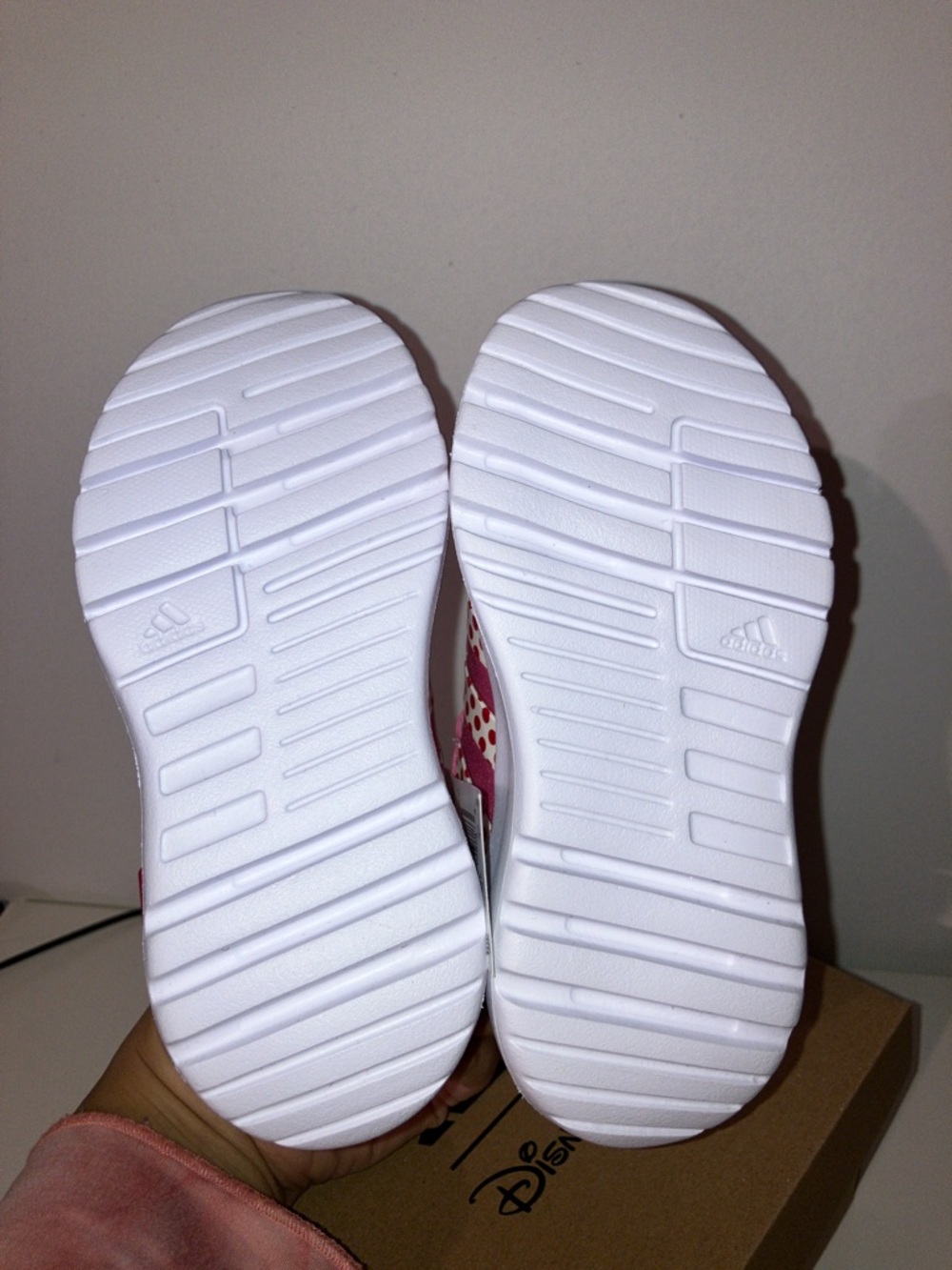 New ADIDAS X DISNEY Pink and White Kids' Minnie Mouse Velcro Athletic Sneakers - Picture 5 of 12